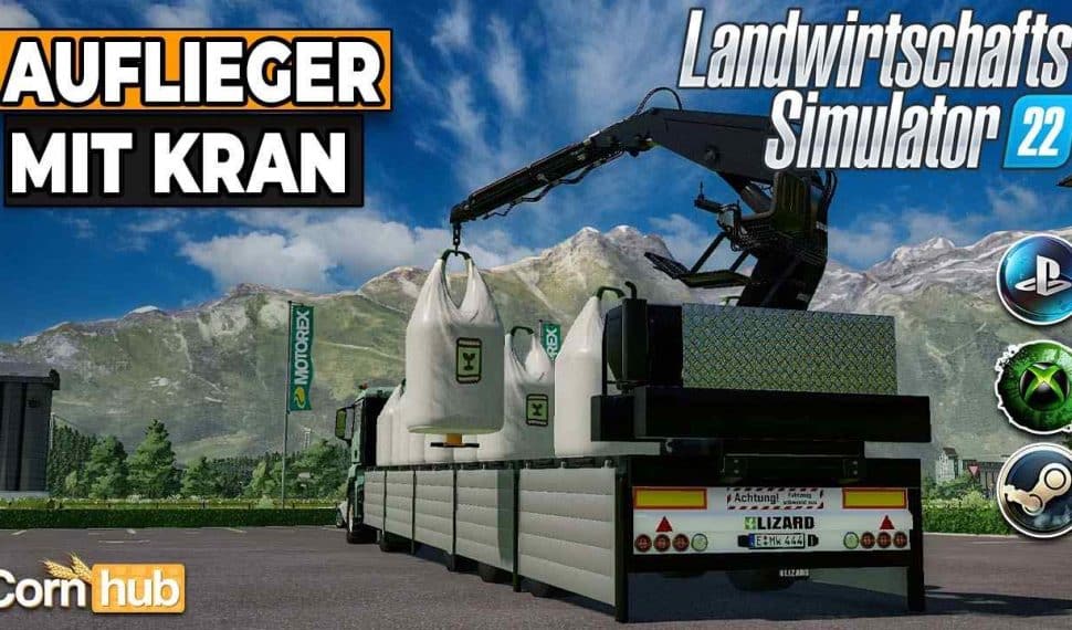 LS22 Plattformauflieger mit Kran